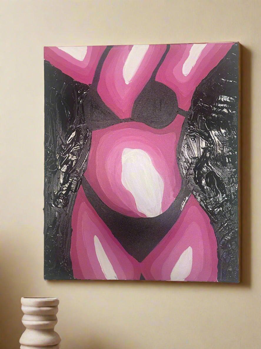 "Bold Curves" – Original Abstract Female Form Painting